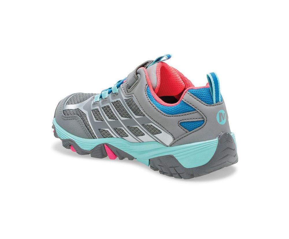 Buty Sportowe Merrell Dziecięce Szare - Moab Fst Niskie A/C Waterproof - 164978-XYE